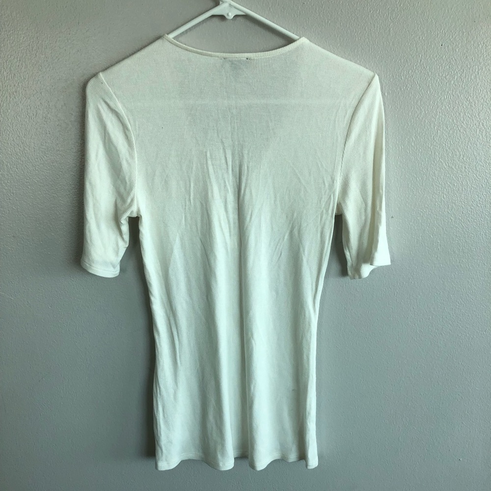 Express Ribbed Lace-up Tee - Picture 5 of 5